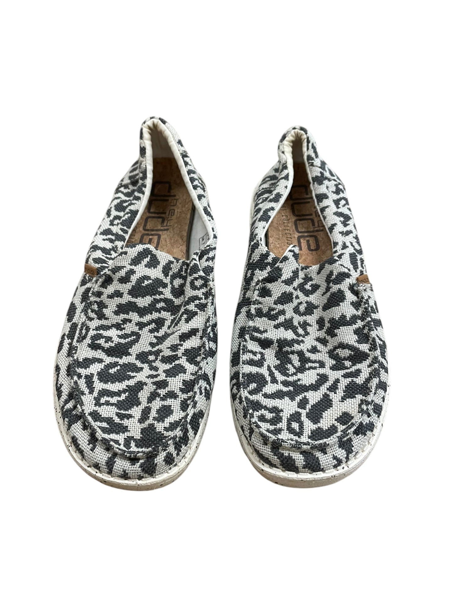 Shoes Flats By Hey Dude In Animal Print, Size: 9