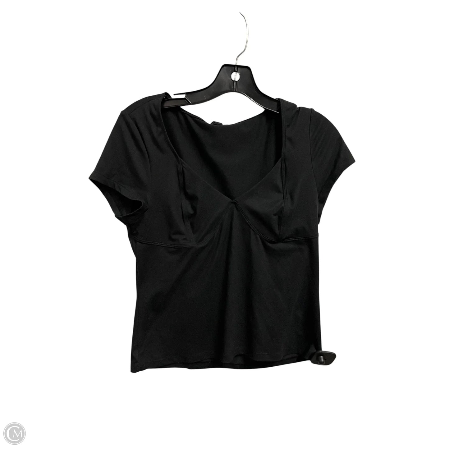 Top Short Sleeve By Clothes Mentor In Black, Size: L