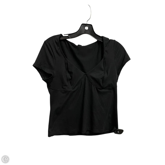 Top Short Sleeve By Clothes Mentor In Black, Size: L