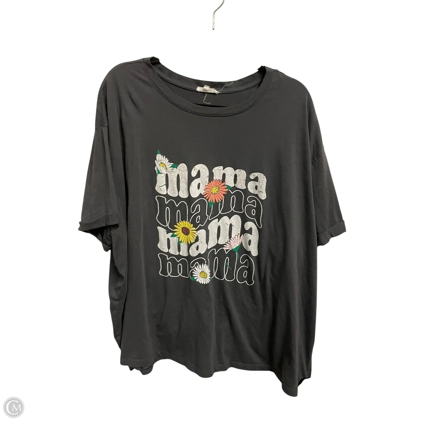 Top Short Sleeve Basic By Maurices In Grey, Size: 3x