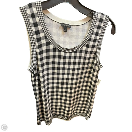 Top Sleeveless By Talbots In Black & White, Size: Xs