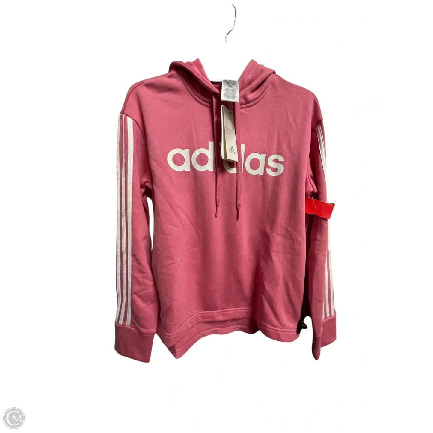 Sweatshirt Hoodie By Adidas In Pink, Size: M