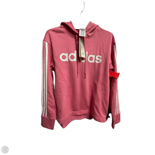Sweatshirt Hoodie By Adidas In Pink, Size: M