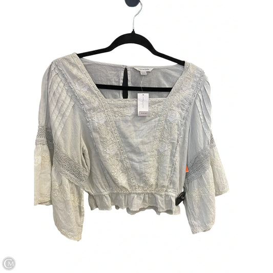 Top Long Sleeve By American Eagle In Grey, Size: Xs