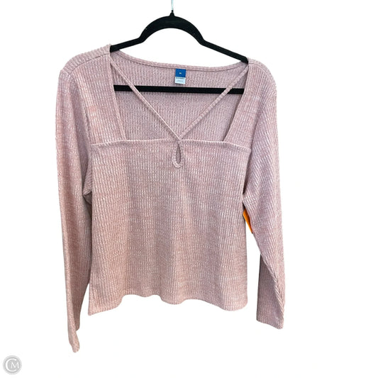 Top Long Sleeve By Old Navy In Pink, Size: Xl