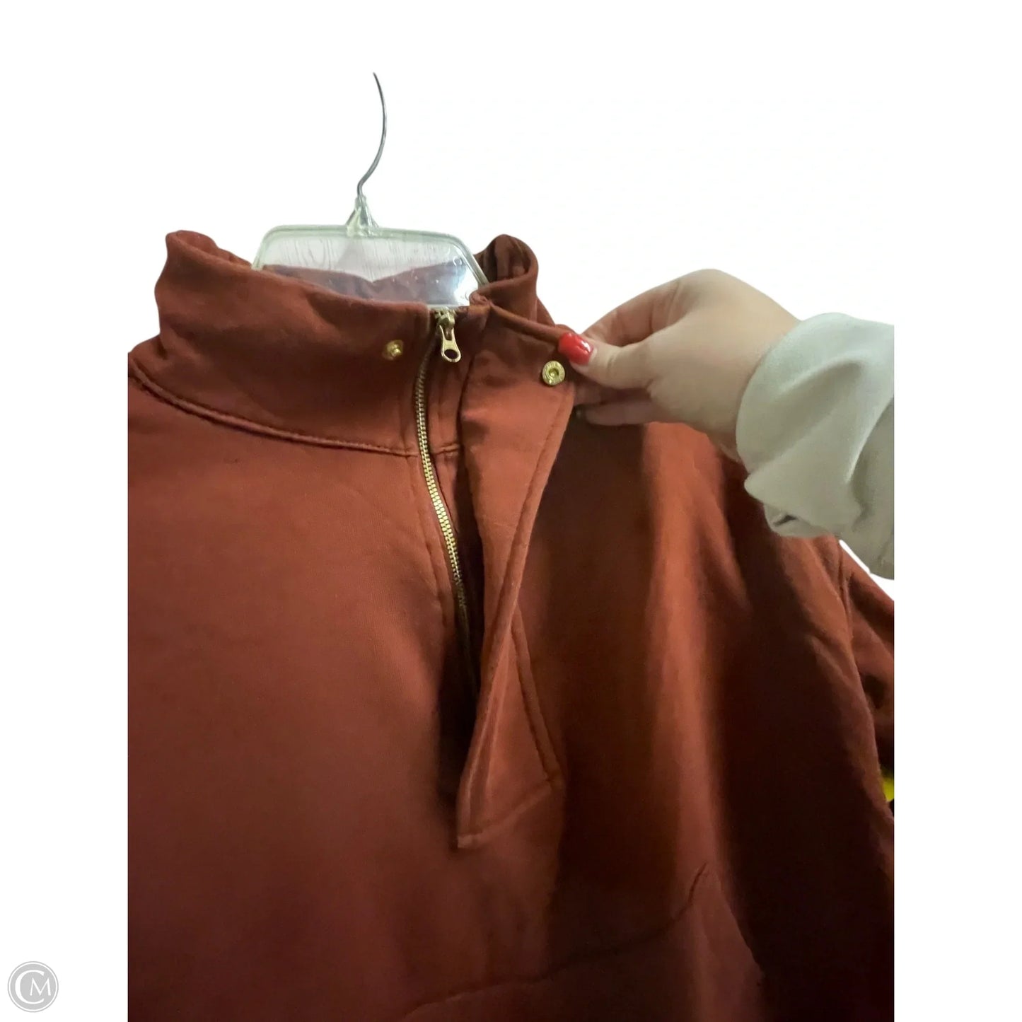 Sweatshirt Collar By A New Day In Orange, Size: M