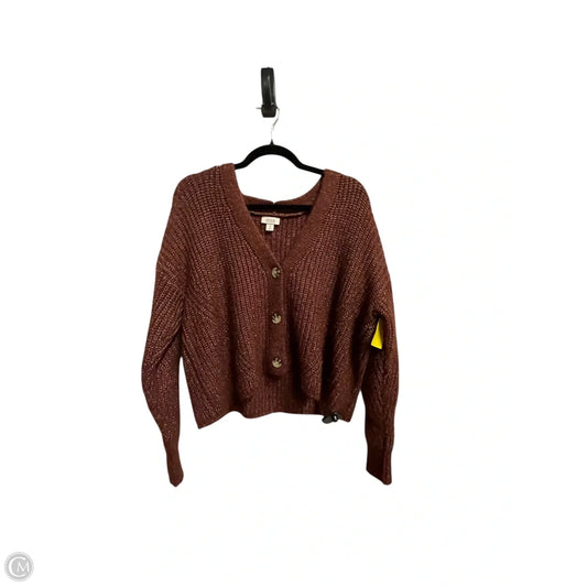 Sweater Cardigan By Ana In Brown, Size: M