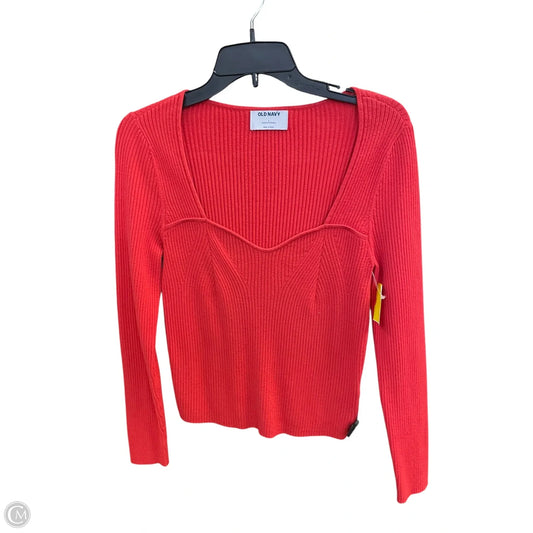 Top Long Sleeve By Old Navy In Red, Size: L