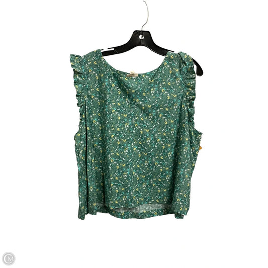 Top Sleeveless By Ana In Blue, Size: 2x