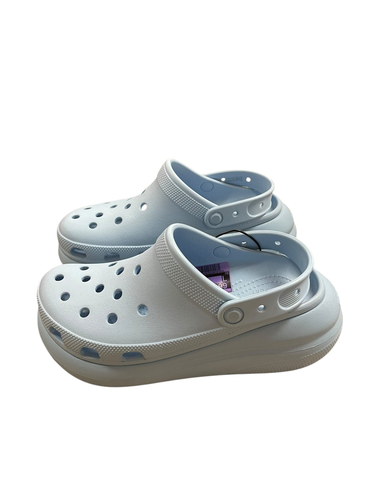 Shoes Flats By Crocs In Blue, Size: 9