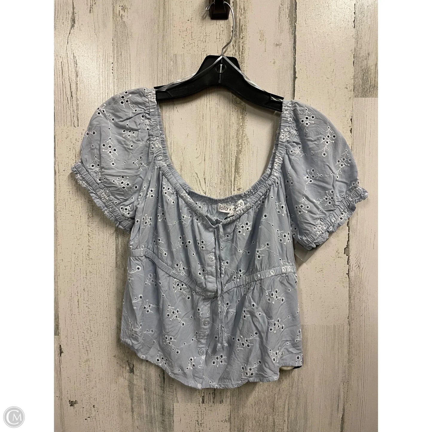 Top Short Sleeve By Clothes Mentor In Blue, Size: L