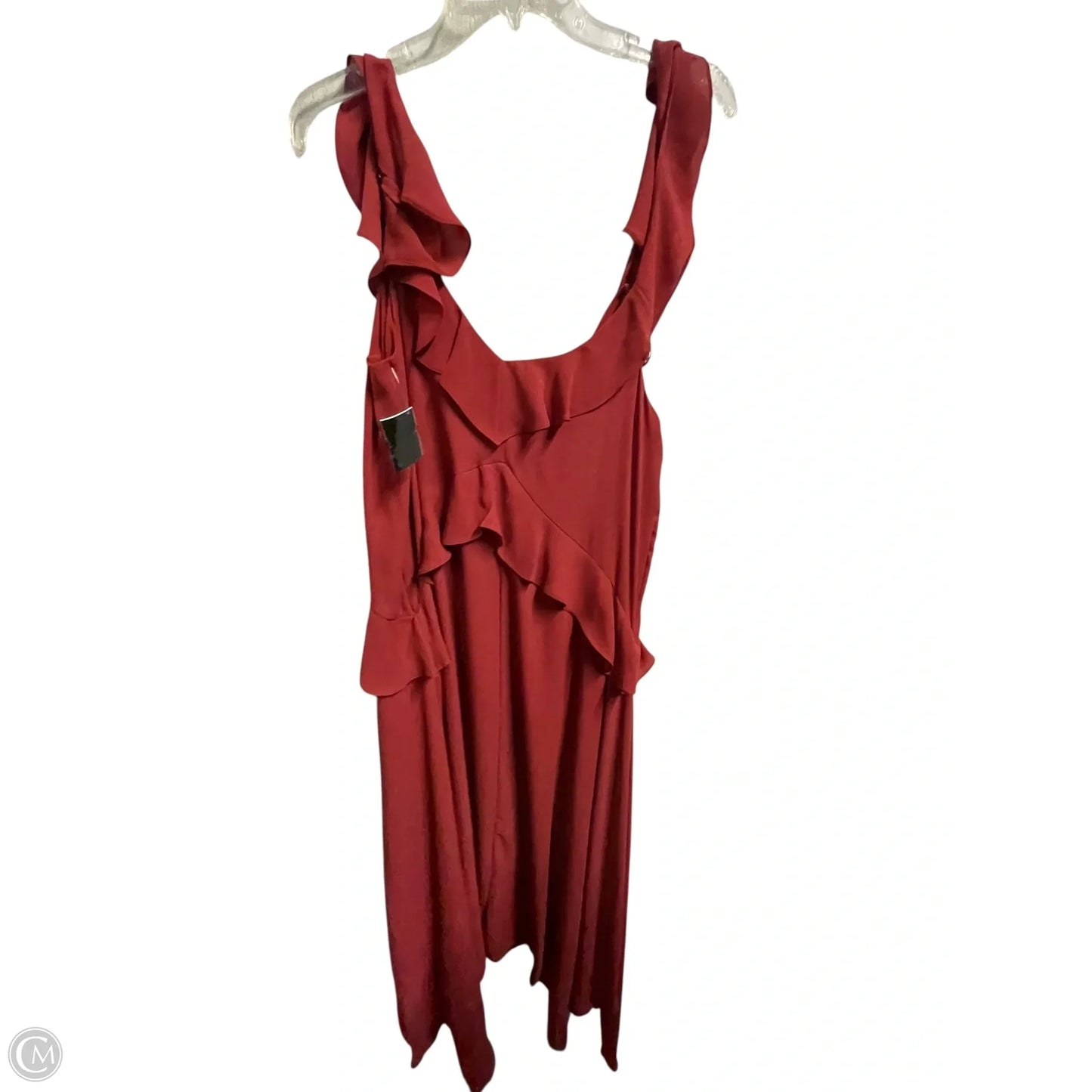 Dress Casual Midi By Bcbgmaxazria In Orange, Size: L