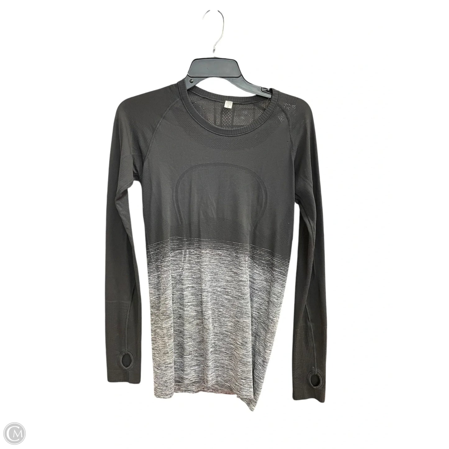 Athletic Top Long Sleeve Collar By Lululemon In Black, Size: 8