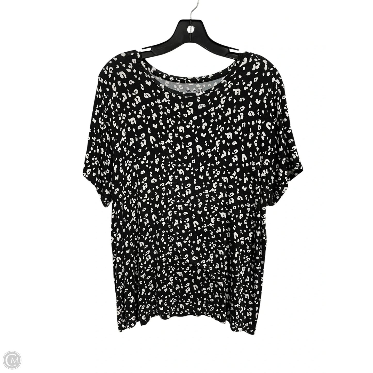 Top Short Sleeve Basic By Nine West In Black, Size: Xl