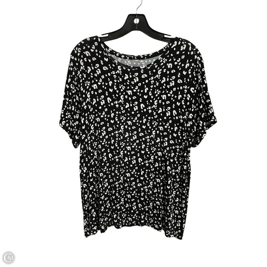 Top Short Sleeve Basic By Nine West In Black, Size: Xl