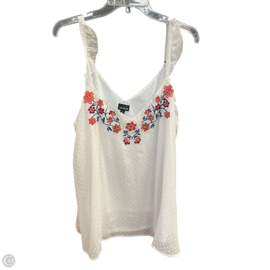 Top Sleeveless By Torrid In White, Size: 1x