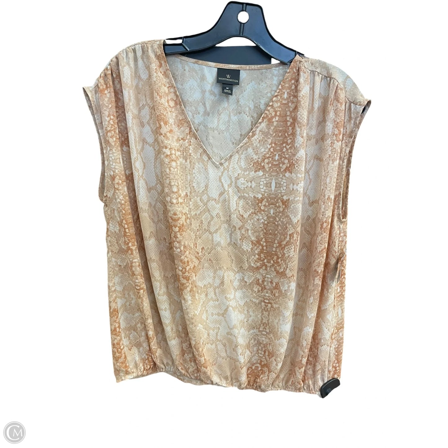 Top Sleeveless By Worthington In Beige, Size: M