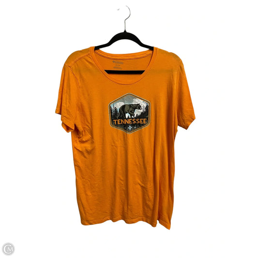 Top Short Sleeve Basic By Columbia In Orange, Size: Xl