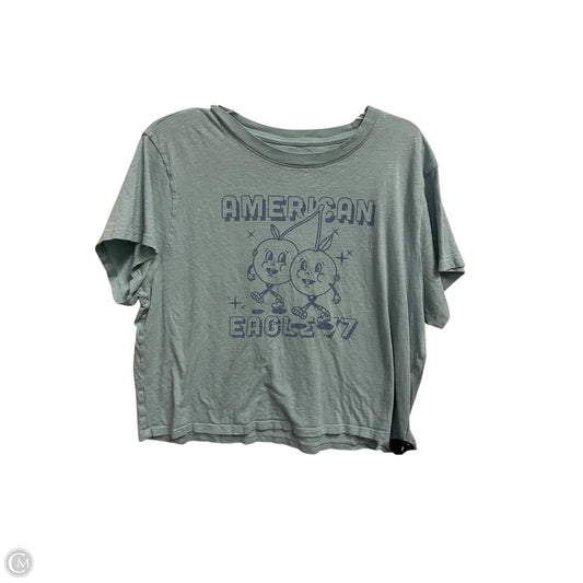 Top Short Sleeve Basic By American Eagle In Blue, Size: Xl