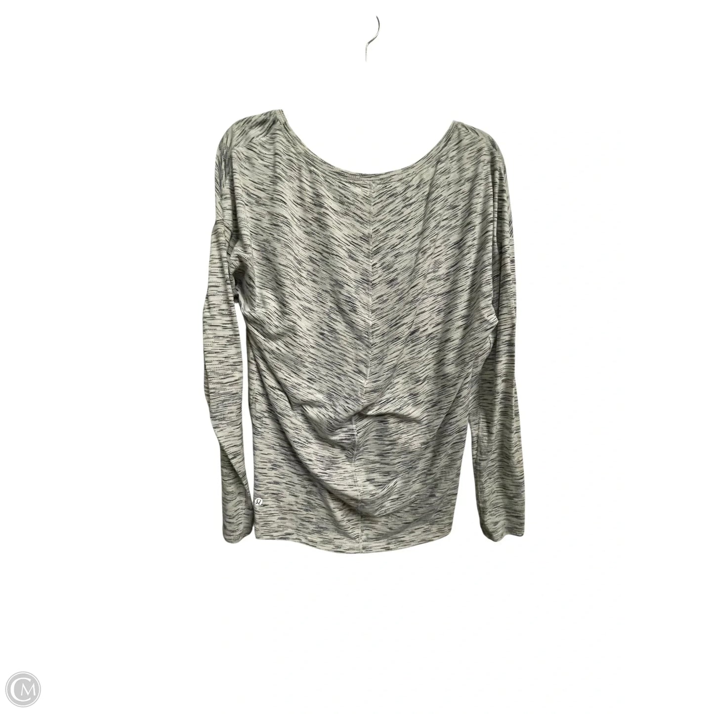 Athletic Top Long Sleeve Collar By Lululemon In Grey, Size: 10