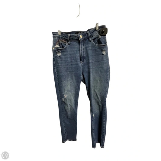 Jeans Straight By Judy Blue In Blue Denim, Size: 8
