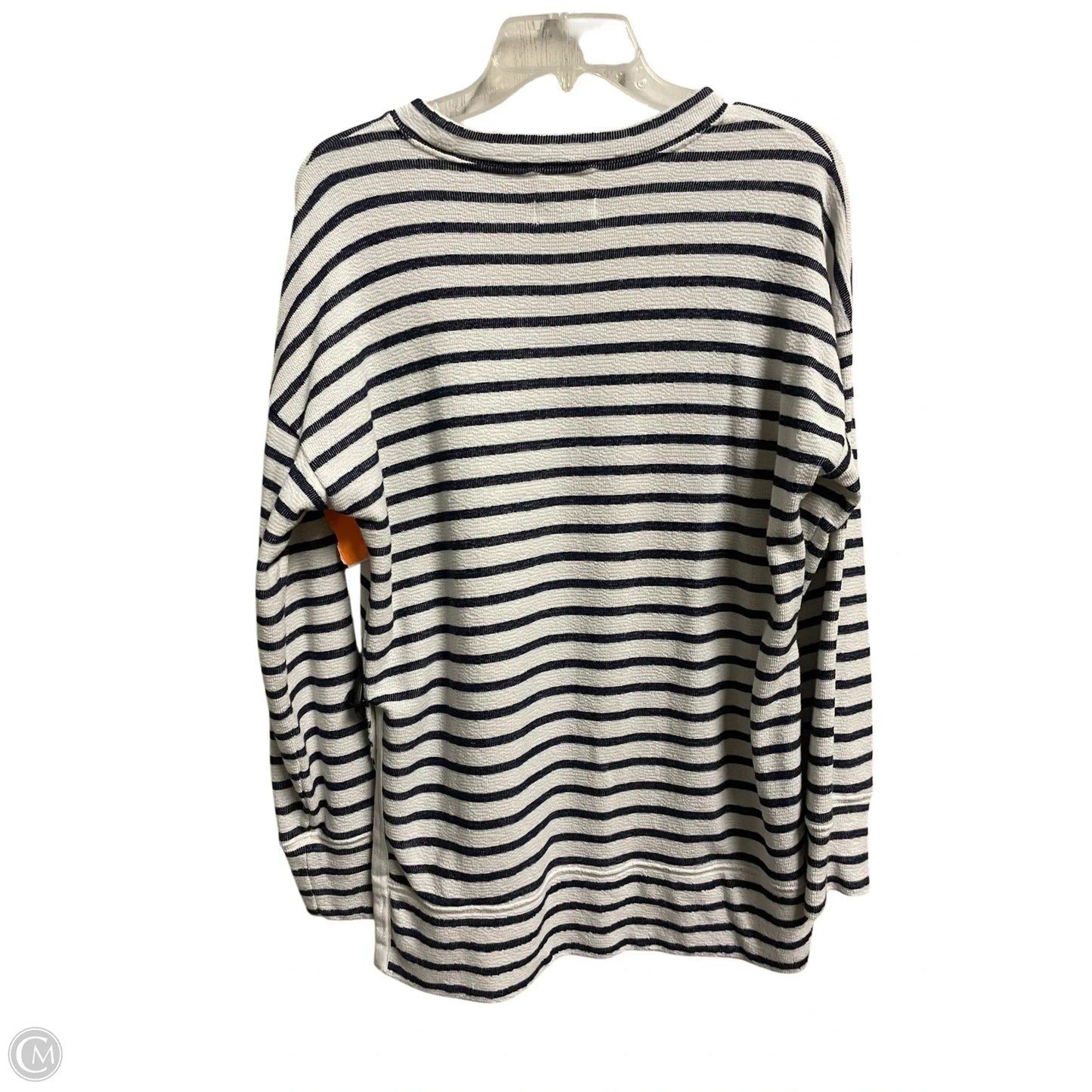 Top Long Sleeve Basic By Aerie In Blue & White, Size: Xs
