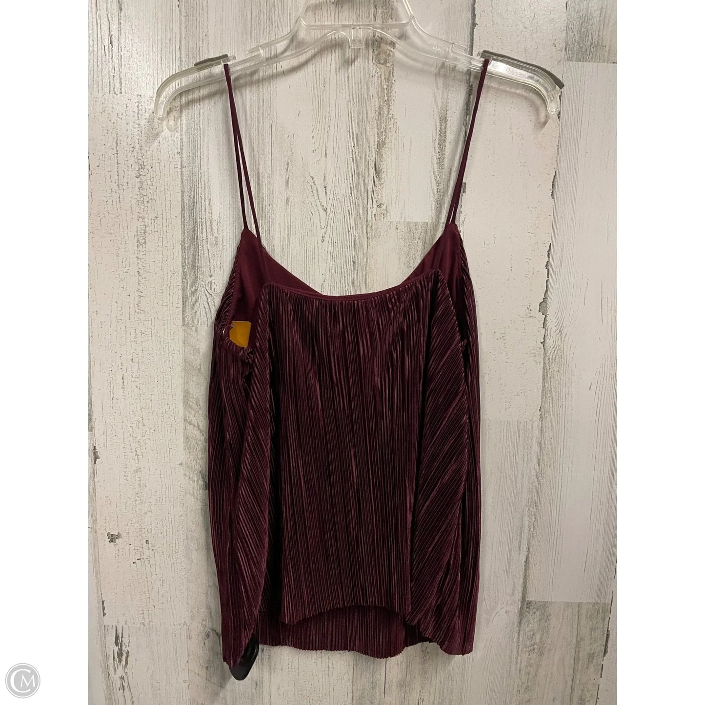 Top Sleeveless By H&m In Maroon, Size: S