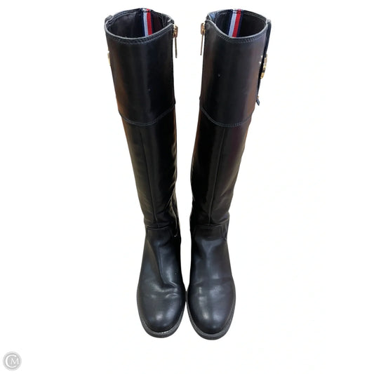 Boots Mid-calf Flats By Tommy Hilfiger In Black, Size: 6