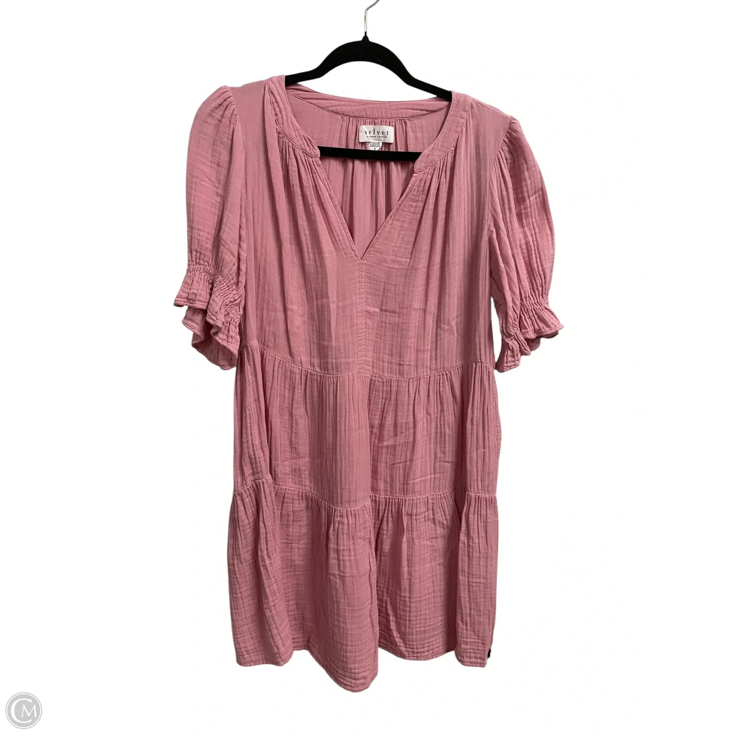 Dress Casual Midi By Velvet In Pink, Size: S