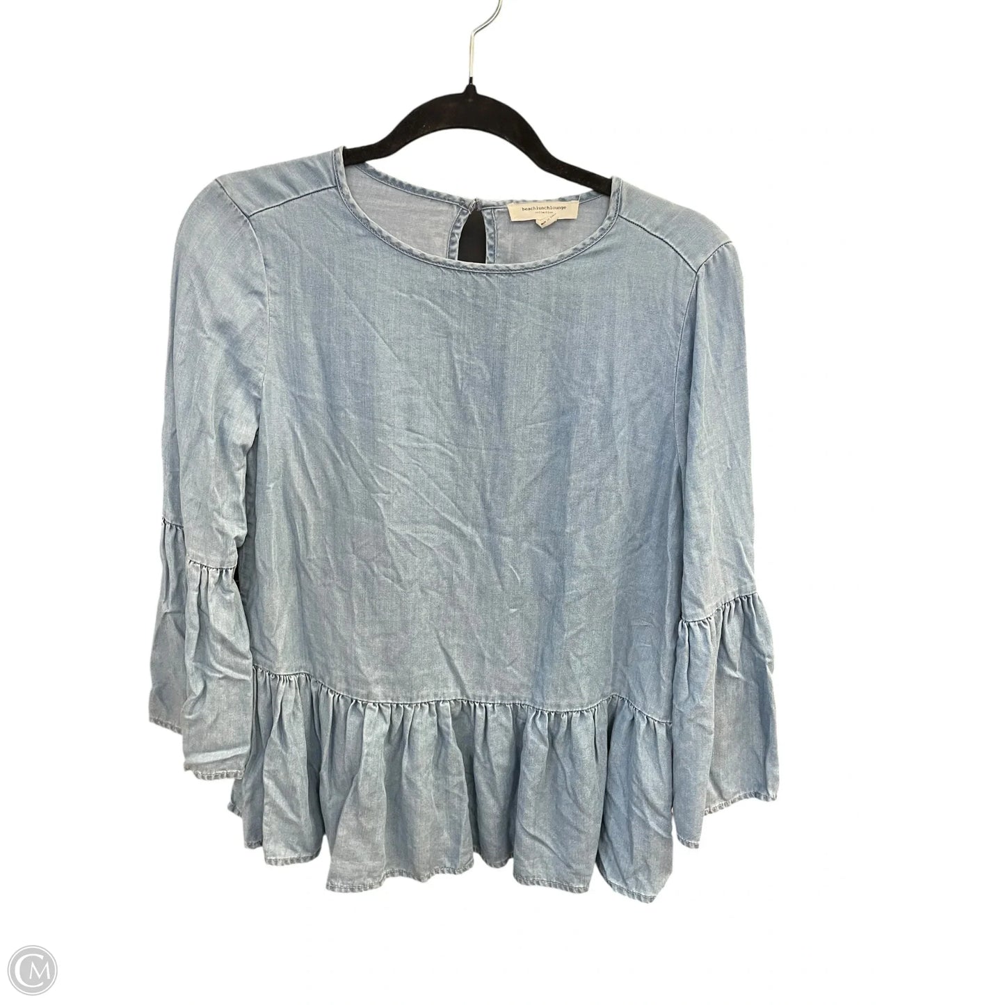 Top Long Sleeve By Beachlunchlounge In Blue, Size: Xs