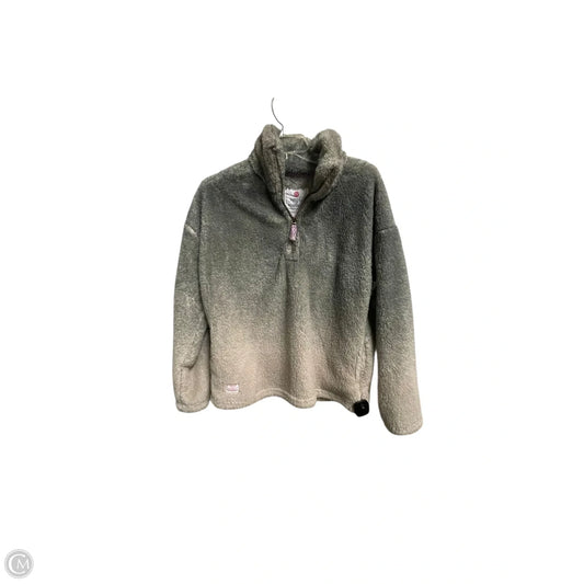 Sweatshirt Collar By Simply Southern In Grey, Size: L