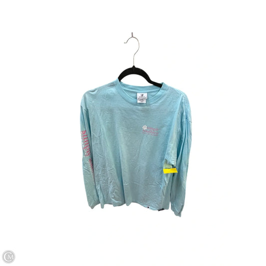 Top Long Sleeve By Simply Southern In Blue, Size: L