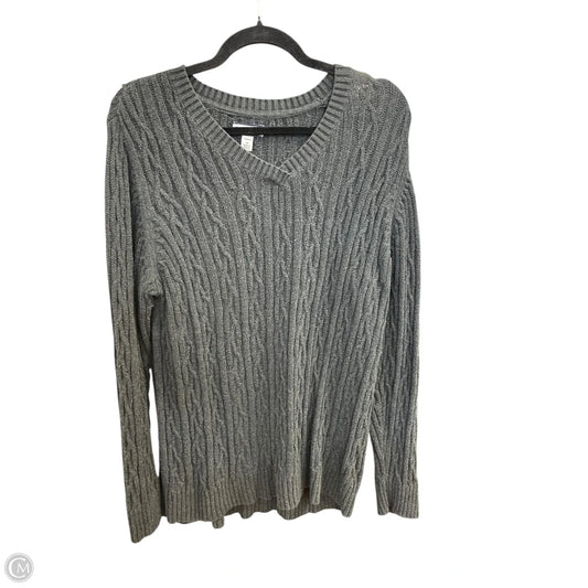 Sweater By Croft And Barrow In Grey, Size: 1x