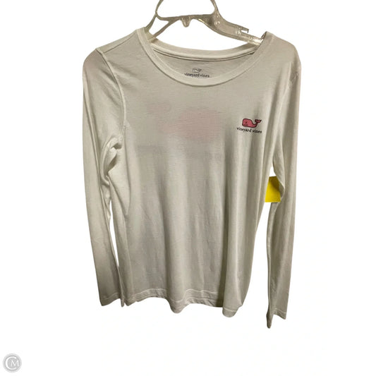 Top Long Sleeve By Vineyard Vines In White, Size: S