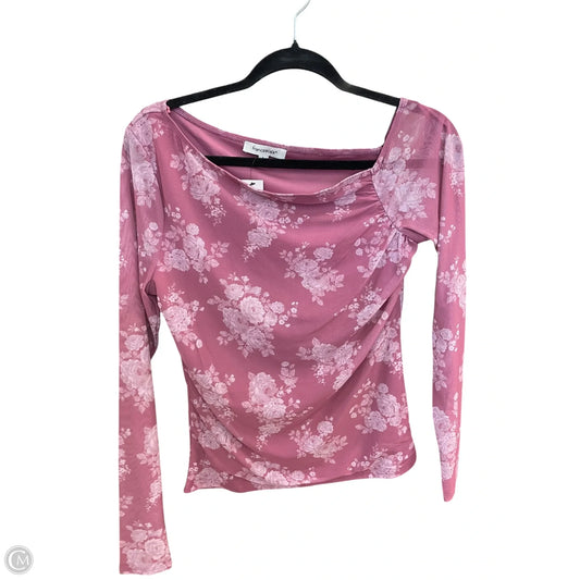 Top Long Sleeve By Francesca's In Pink, Size: L