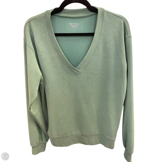 Top Long Sleeve By Athleta In Green, Size: S