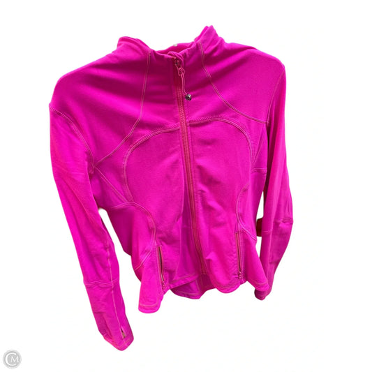 Athletic Jacket By Lululemon In Pink, Size: 12