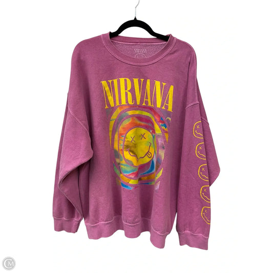 Sweatshirt Crewneck By Clothes Mentor In Pink, Size: M