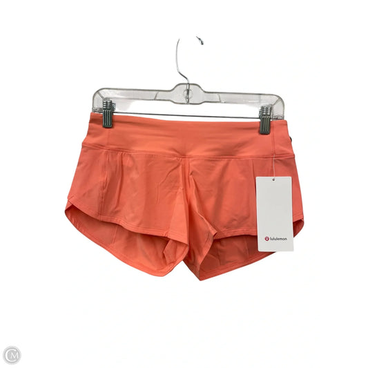 Athletic Shorts By Lululemon In Coral, Size: 4