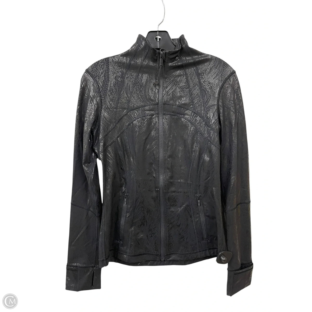 Athletic Jacket By Lululemon In Black, Size: 6