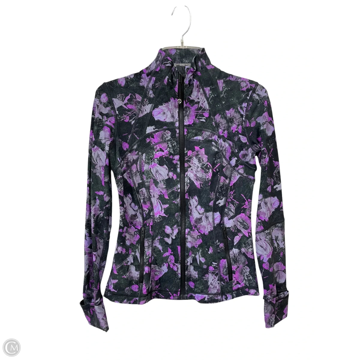 Athletic Jacket By Lululemon In Floral Print, Size: 6