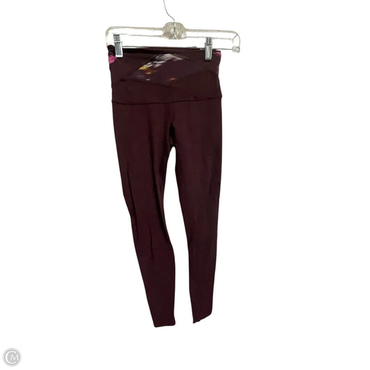 Athletic Leggings By Lululemon In Maroon, Size: 4