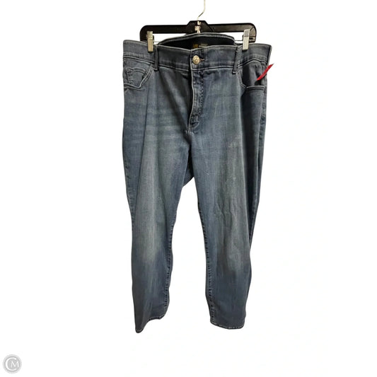 Jeans Straight By Lee In Blue Denim, Size: 22
