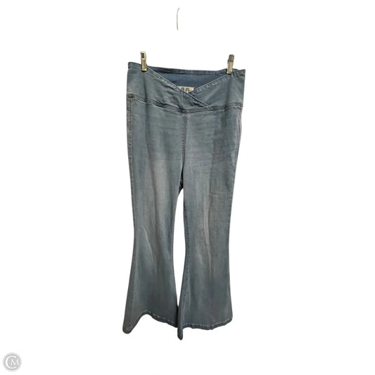 Jeans Flared By Free People In Blue Denim, Size: 10