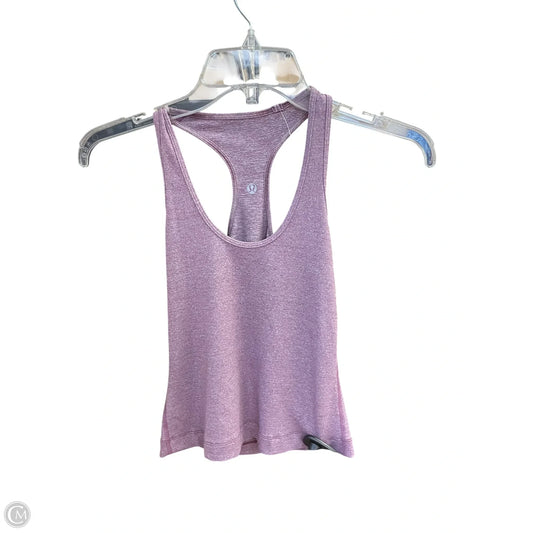 Athletic Tank Top By Lululemon In Purple, Size: Xs
