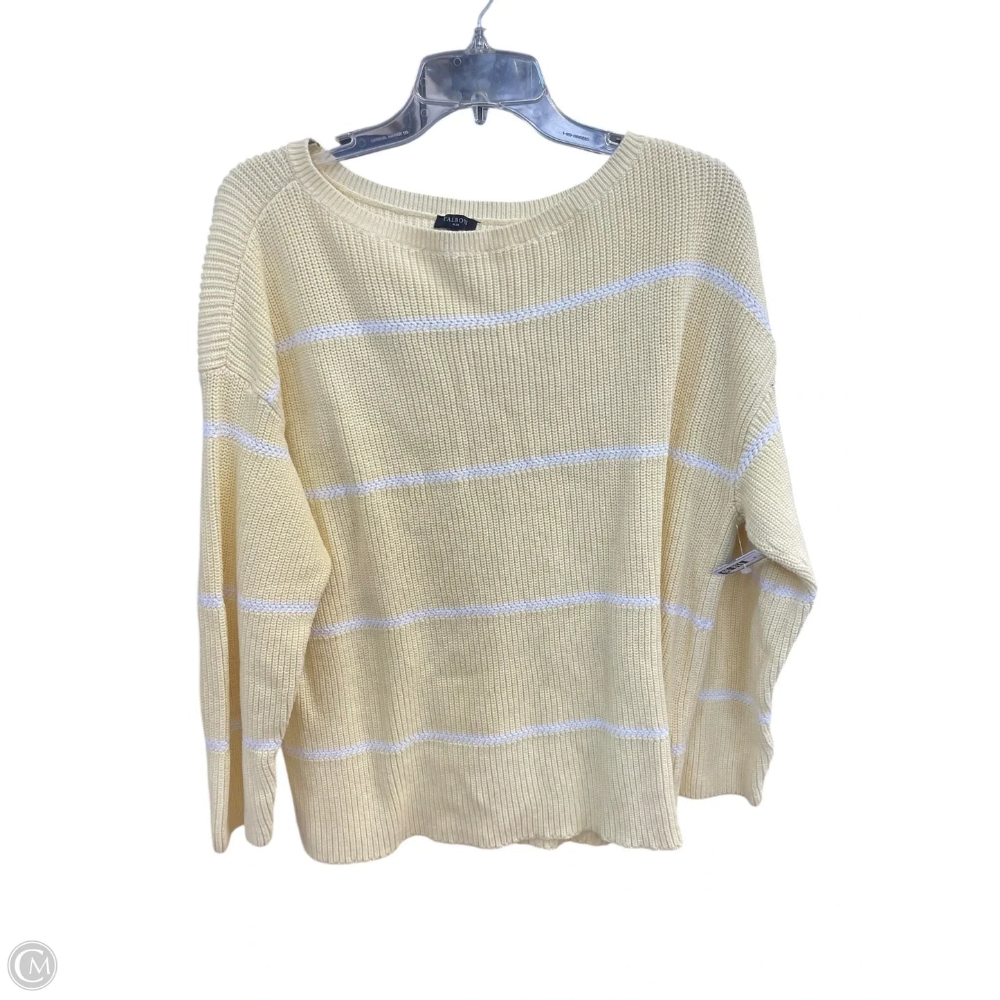 Sweatshirt Crewneck By Talbots In Yellow, Size: 2x