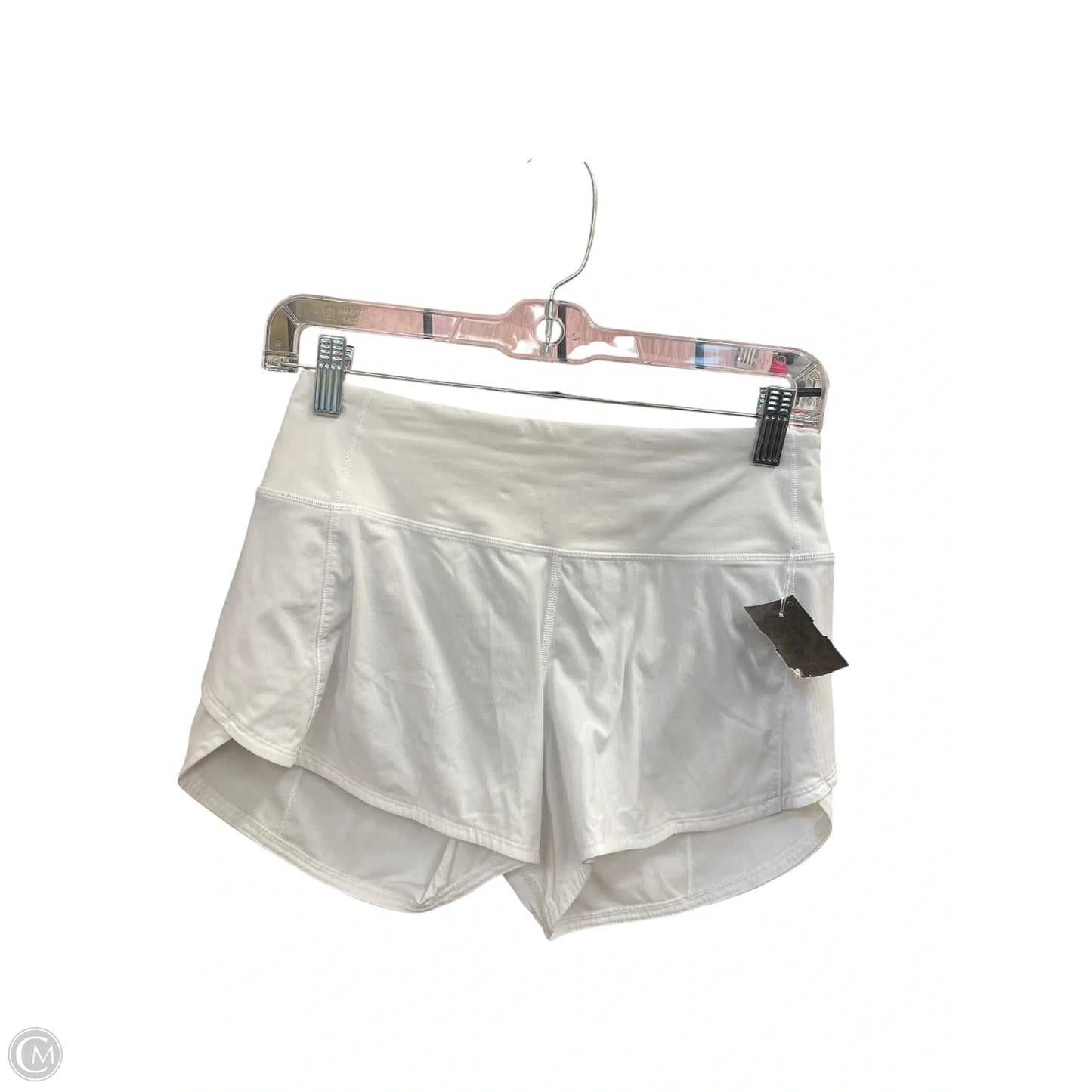 Athletic Shorts By Lululemon In White, Size: 4