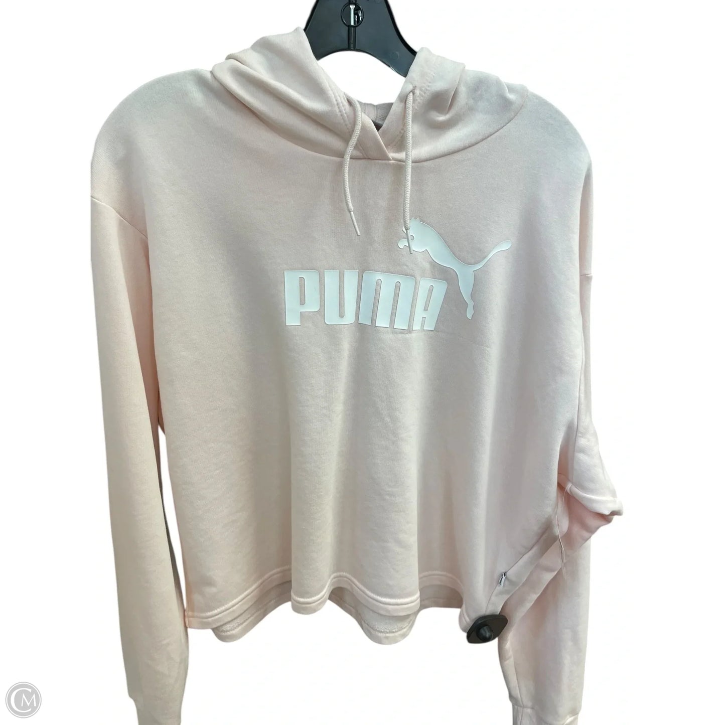Sweatshirt Hoodie By Puma In Pink, Size: L