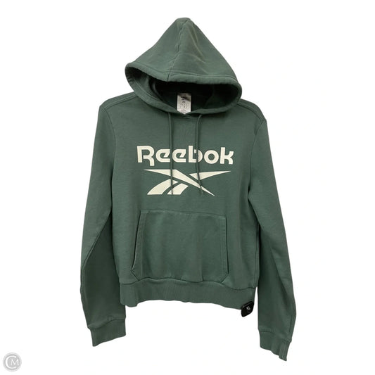 Sweatshirt Hoodie By Reebok In Green, Size: Xs