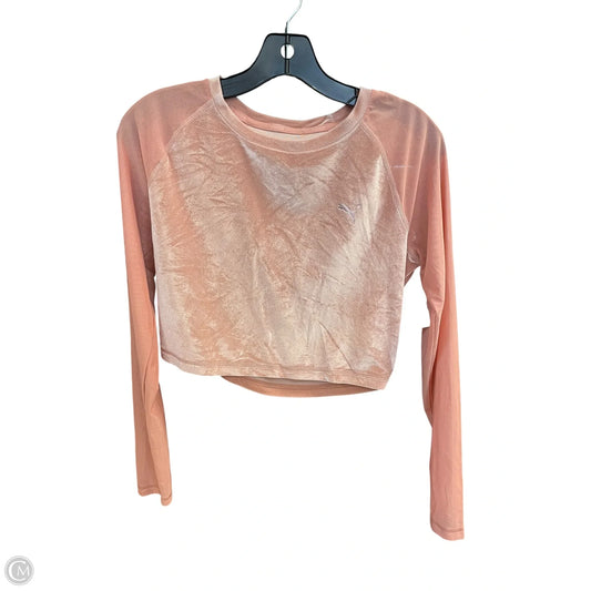 Top Long Sleeve By Puma In Pink, Size: L